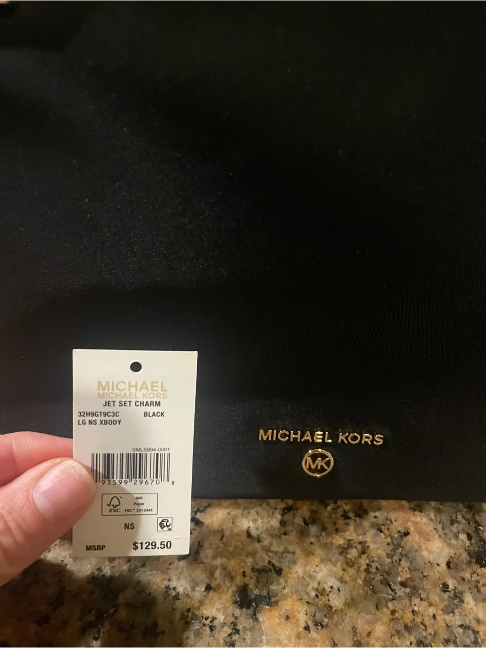 Michael Kors Black Jet Set Charm Crossbody Bag with Gold Hardware